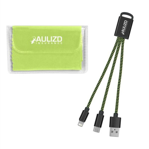 Braided Charging Buddy & Micro Fiber Cloth Set