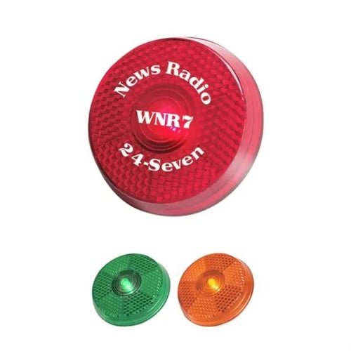 Round Blinking Light With Back Clip