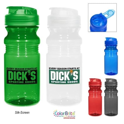 20 Oz. Poly-Clear™ Fitness Bottle With Super Sipper Lid