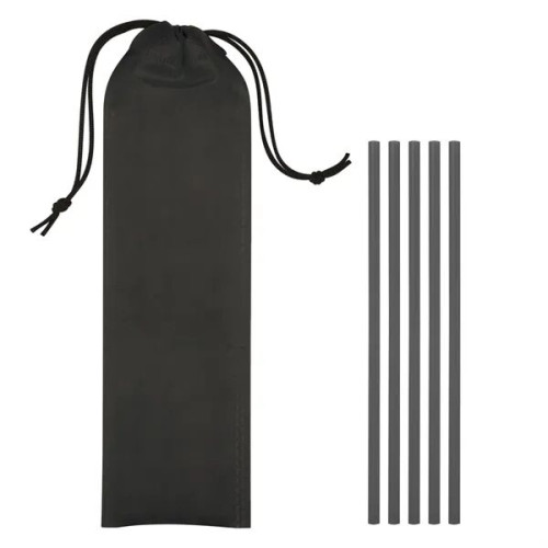 5-Pack On The Go Straws With Pouch