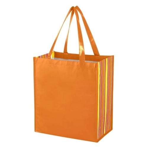 Shiny Laminated Non-Woven Tropic Shopper Tote Bag