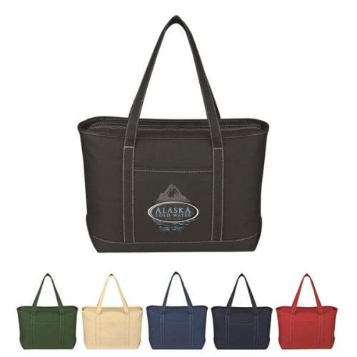 Large Cotton Canvas Yacht Tote Bag