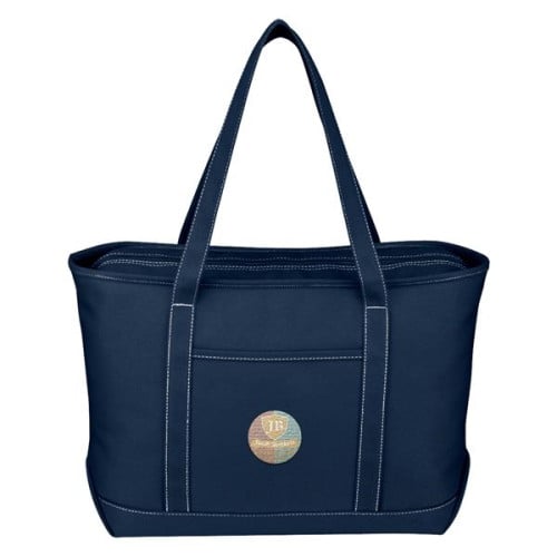 Large Cotton Canvas Yacht Tote Bag