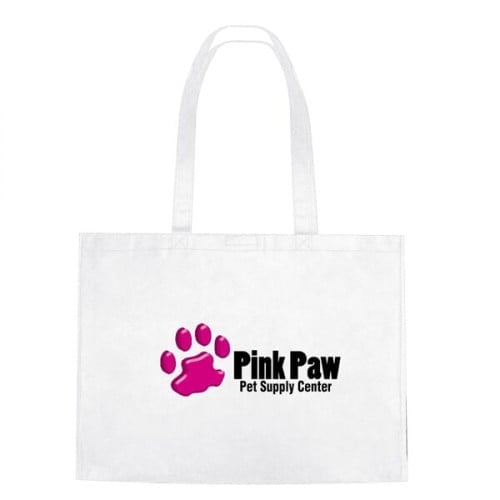 Non-Woven Shopper Tote Bag With Hook And Loop Closure