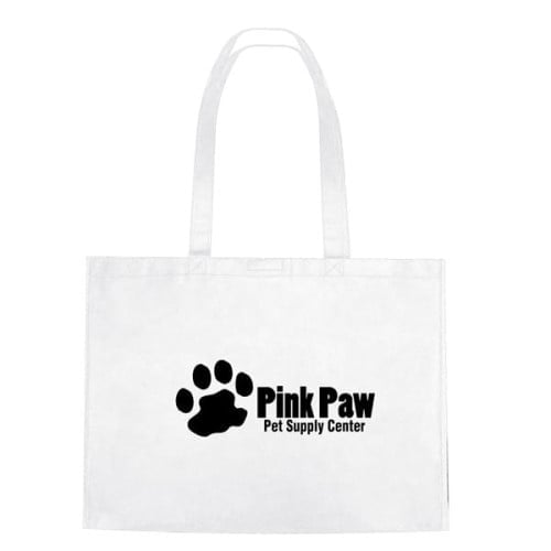 Non-Woven Shopper Tote Bag With Hook And Loop Closure