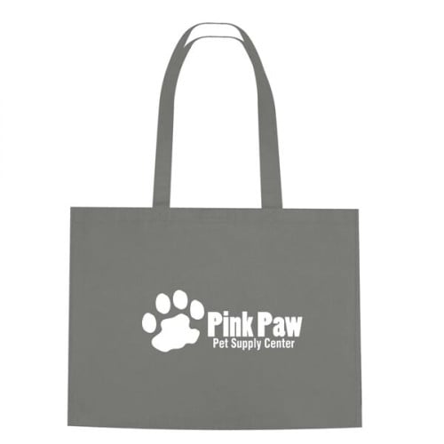 Non-Woven Shopper Tote Bag With Hook And Loop Closure