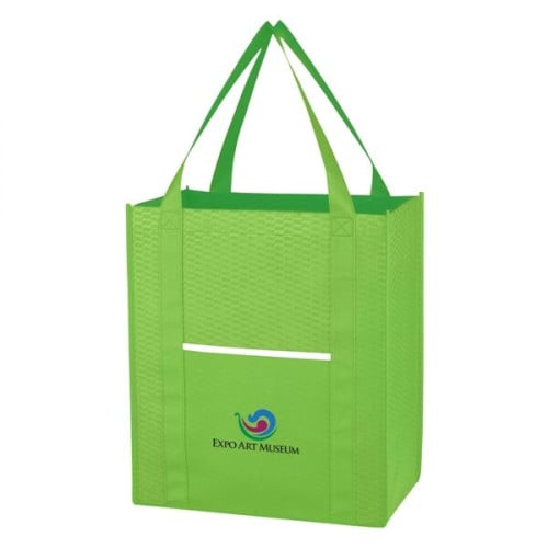 Non-Woven Wave Shopper Tote Bag