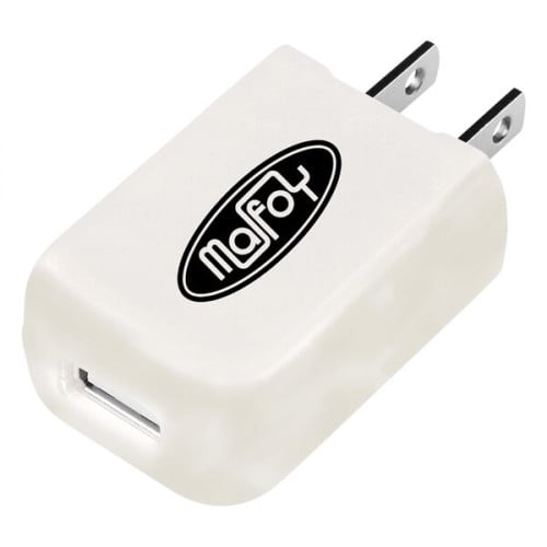 UL Listed Rectangular USB A/C Adapter