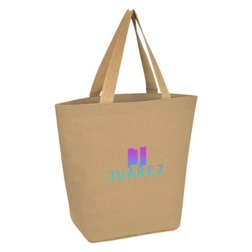 Marketplace Jute Tote Bag