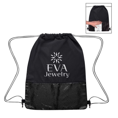 Flip Sequin Drawstring Bag