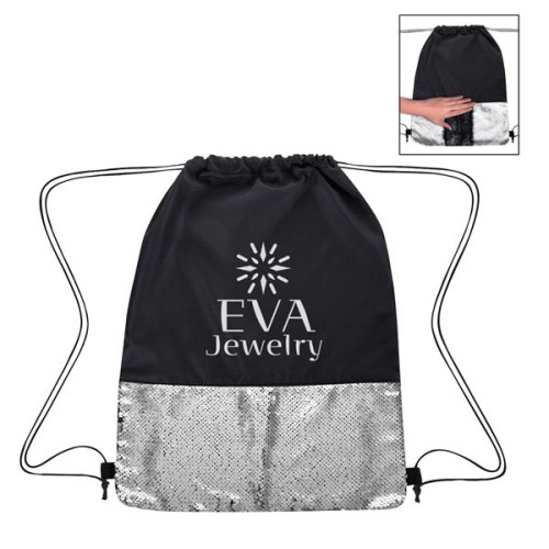 Flip Sequin Drawstring Bag