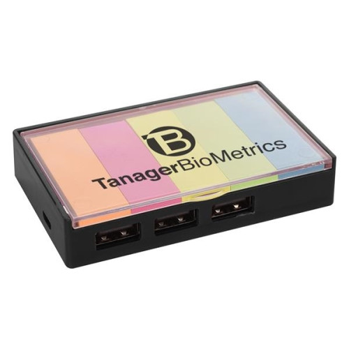 3-Port USB Hub With Sticky Flags