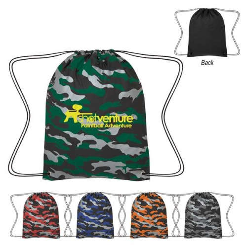 Reflective Camo Drawstring Sports Pack