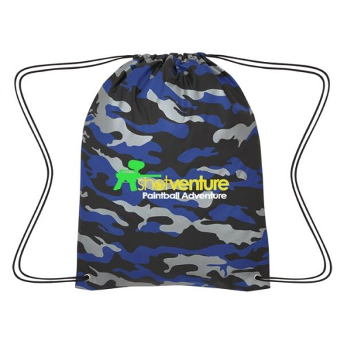 Reflective Camo Drawstring Sports Pack