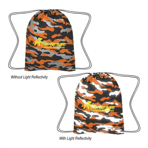 Reflective Camo Drawstring Sports Pack