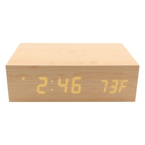 BlueSequoia Alarm Clock With Qi Charging Station And Wire...