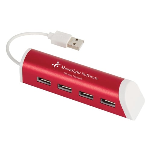 4-Port Aluminum USB Hub With Phone Stand