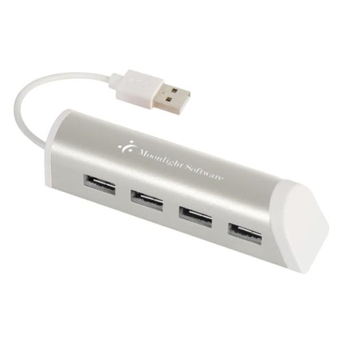 4-Port Aluminum USB Hub With Phone Stand