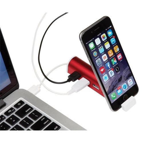 4-Port Aluminum USB Hub With Phone Stand