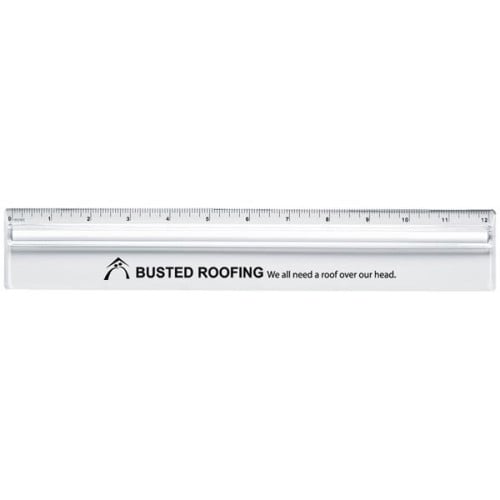 Plastic 12" Ruler With Magnifying Glass