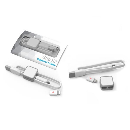 Grip Kit Cable Organizer with Micro USB Cable And MFi Ada...