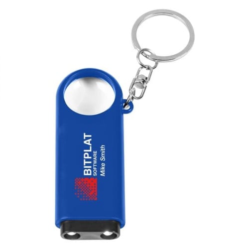 Magnifier And LED Light Key Chain