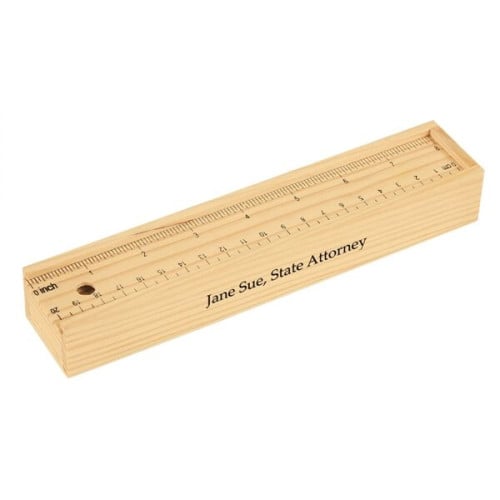 12- Piece Colored Pencil Set In Wooden Ruler Box