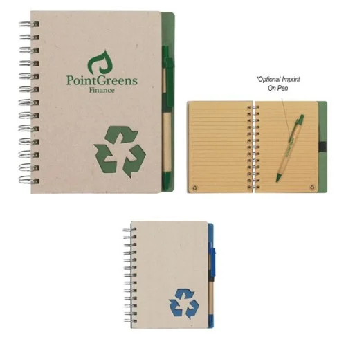 Eco-Inspired Spiral Notebook & Pen