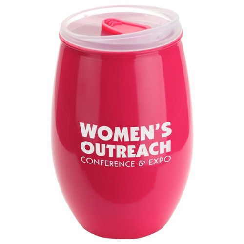 Vintage 16 oz Tritan® High Gloss Wine Glass with Lid