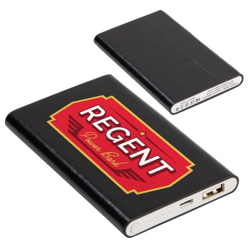 Regent 4000mAh Faux Leather Power Bank