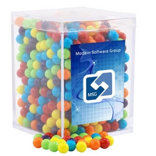 Mini Jawbreakers Candy in a Clear Acrylic Square Box