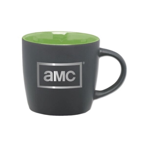 12 oz. Matte Black Ceramic Coffee Mug with Colored Interior