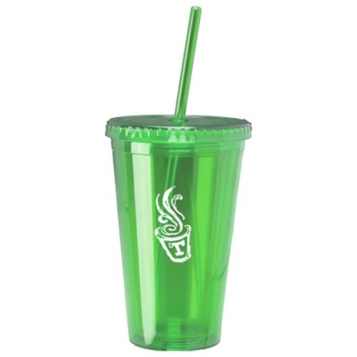 16oz Double Wall Acrylic Tumbler with Straw