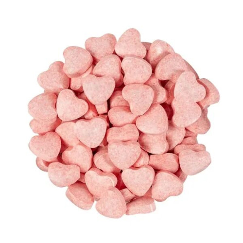 Small Top View Tin - Imprinted Conversation Hearts