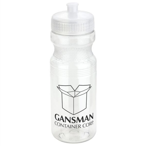 Cycler 24 oz PET Eco-Polyclear™ Bottle with Push-Pull Lid