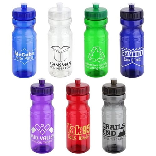 Cycler 24 oz PET Eco-Polyclear™ Bottle with Push-Pull Lid