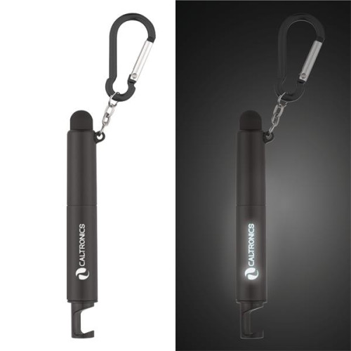 4-In-1 Light Up Stylus Pen With Carabiner