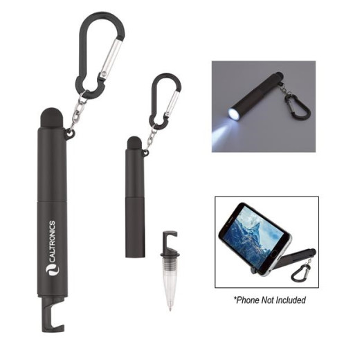 4-In-1 Light Up Stylus Pen With Carabiner