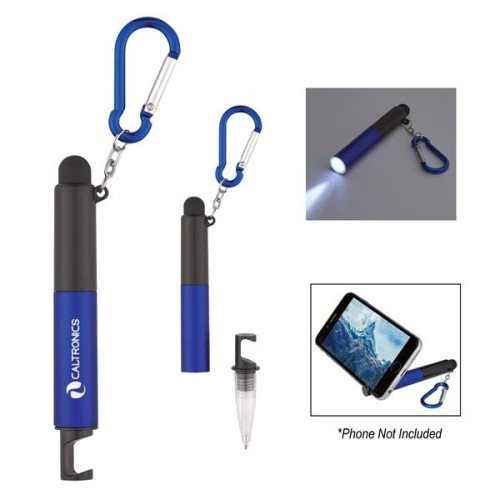 4-In-1 Light Up Stylus Pen With Carabiner