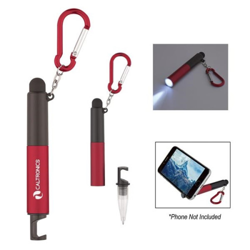 4-In-1 Light Up Stylus Pen With Carabiner