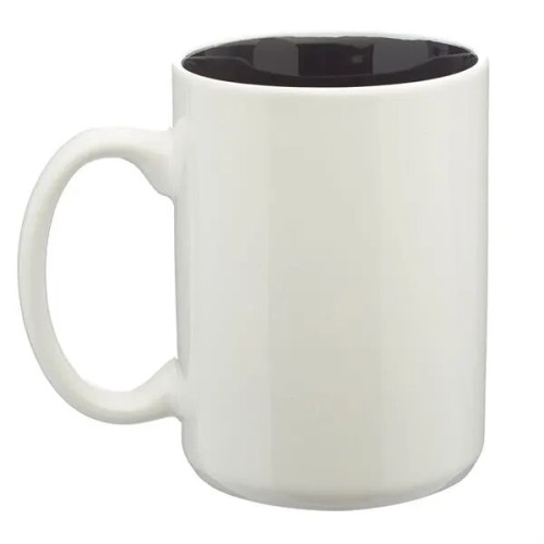 15 oz. Glossy Two-Tone Personalized Ceramic Mug