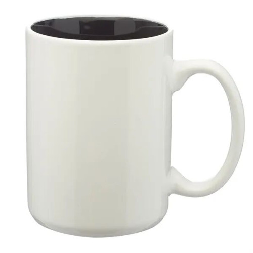 15 oz. Glossy Two-Tone Personalized Ceramic Mug