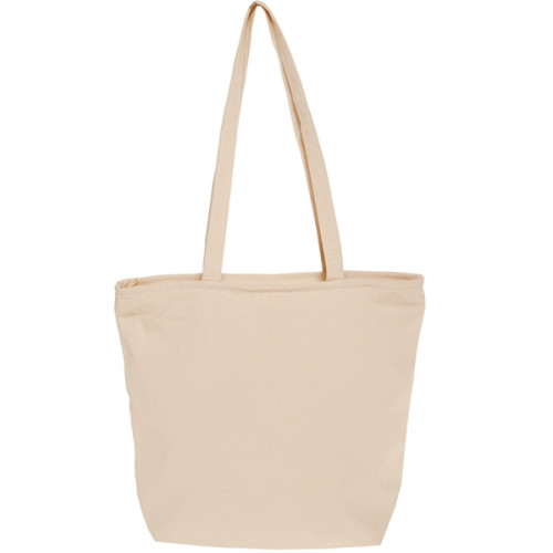 Cotton Canvas Totes with Zipper Closure