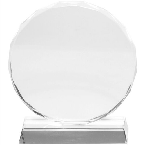 Round Edge Branded Crystal Awards