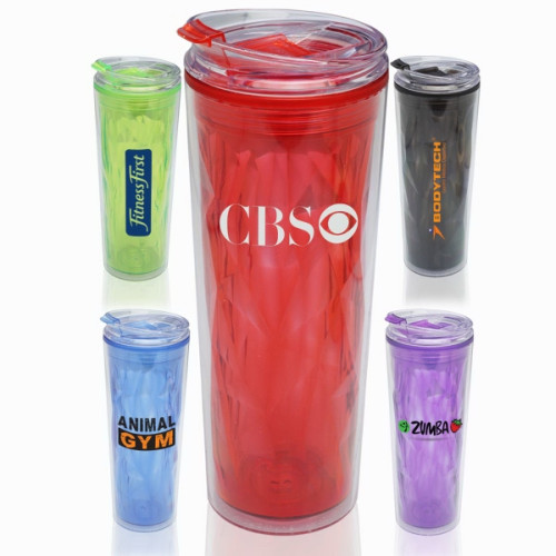 20 oz. Double Wall Plastic Travel Mug Color Matching Lid