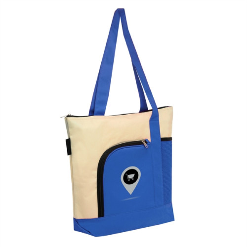 Zipper Polyester Tote Bag