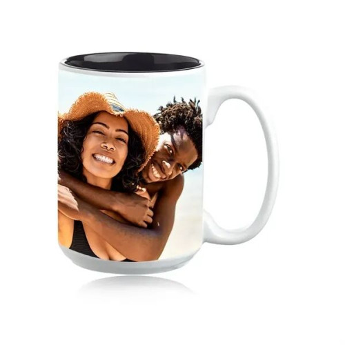 15 oz. Glossy Two-Tone Custom Photo Mug