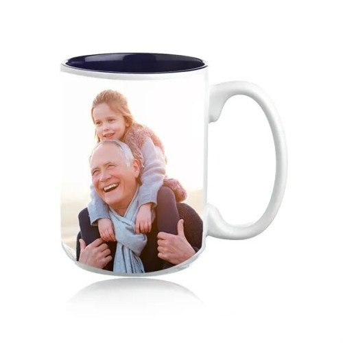 15 oz. Glossy Two-Tone Custom Photo Mug