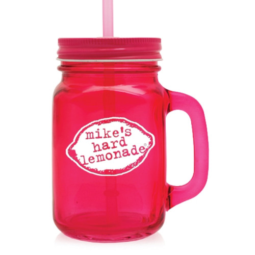 15 oz. Colored Mason Jars with Straw