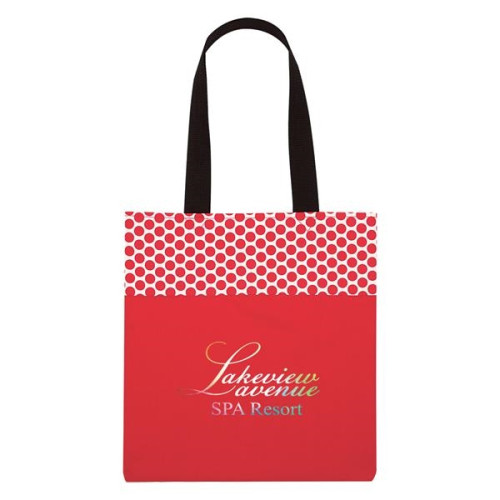Polka Dot Accent Tote Bag